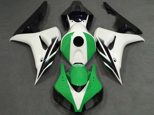 Aftermarket 2006-2007 Gloss White Green Black Honda CBR1000RR Motorcycle Fairing Aftermarket 2006-2007 Gloss White Green Black Honda CBR1000RR Motorcycle Fairing