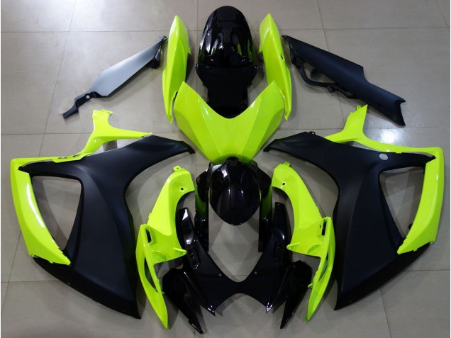 Aftermarket 2006-2007 Gloss Yellow & Black Suzuki GSXR 600-750 Motorcycle Fairing Aftermarket 2006-2007 Gloss Yellow & Black Suzuki GSXR 600-750 Motorcycle Fairing