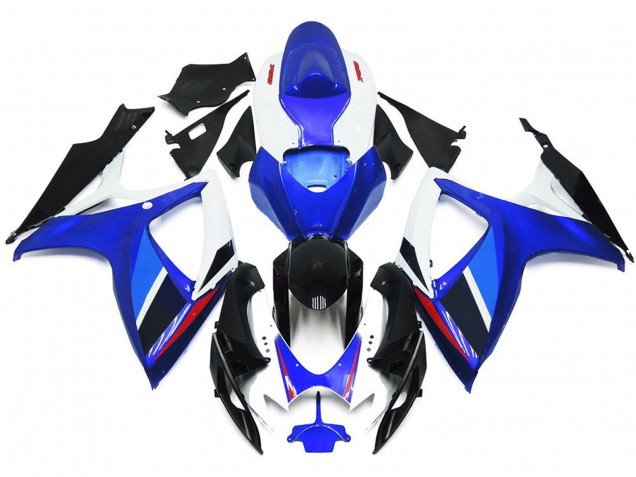Aftermarket 2006-2007 Light Blue and Deep Blue OEM Style w Red Suzuki GSXR 600-750 Motorcycle Fairing Aftermarket 2006-2007 Light Blue and Deep Blue OEM Style w Red Suzuki GSXR 600-750 Motorcycle Fairing