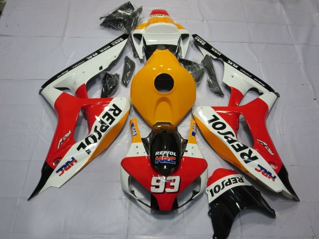 Aftermarket 2006-2007 Light Orange White Repsol Honda CBR1000RR Motorcycle Fairing Aftermarket 2006-2007 Light Orange White Repsol Honda CBR1000RR Motorcycle Fairing