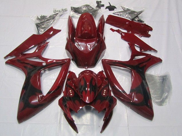 Aftermarket 2006-2007 Maroon Red Suzuki GSXR 600-750 Motorcycle Fairing Aftermarket 2006-2007 Maroon Red Suzuki GSXR 600-750 Motorcycle Fairing