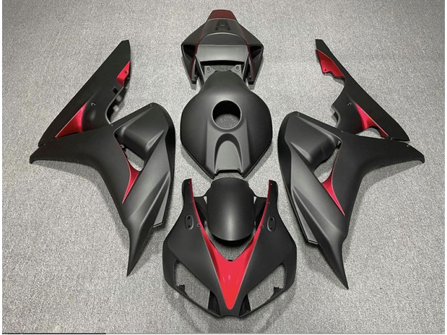Aftermarket 2006-2007 Matte Black and Light Blue Honda CBR1000RR Motorcycle Fairing