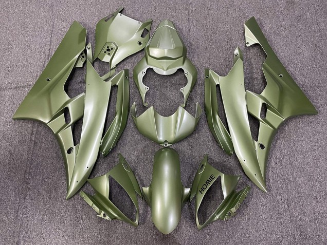 Aftermarket 2006-2007 Matte Green Yamaha R6 Motorcycle Fairing
