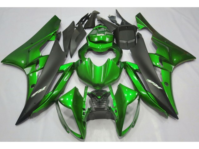 Aftermarket 2006-2007 Metallic Green & Black Yamaha R6 Motorcycle Fairing Aftermarket 2006-2007 Metallic Green & Black Yamaha R6 Motorcycle Fairing