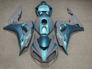 Aftermarket 2006-2007 Nardo Grey and Light Blue Honda CBR1000RR Motorcycle Fairing