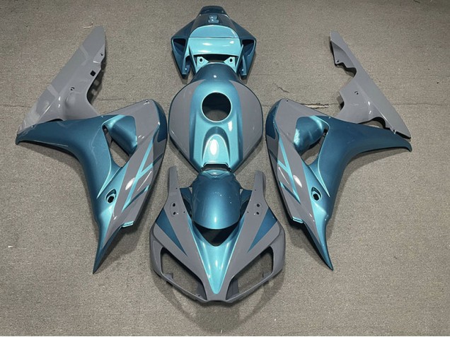 Aftermarket 2006-2007 Nardo Grey and Light Blue Honda CBR1000RR Motorcycle Fairing Aftermarket 2006-2007 Nardo Grey and Light Blue Honda CBR1000RR Motorcycle Fairing