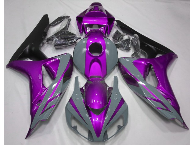Aftermarket 2006-2007 Nardo Grey and Purple Honda CBR1000RR Motorcycle Fairing
