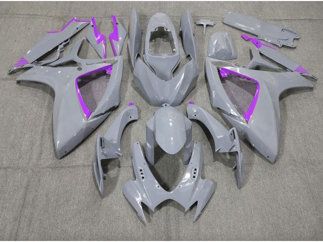 Aftermarket 2006-2007 Nardo and Purple Trim Suzuki GSXR 600-750 Motorcycle Fairing Aftermarket 2006-2007 Nardo and Purple Trim Suzuki GSXR 600-750 Motorcycle Fairing