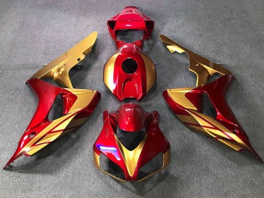 Aftermarket 2006-2007 Red & Gold Honda CBR1000RR Motorcycle Fairing