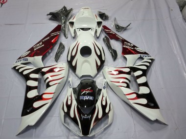 Aftermarket 2006-2007 Red and Black Flame Honda CBR1000RR Motorcycle Fairing