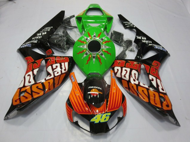 Aftermarket 2006-2007 Rossi Lime Honda CBR1000RR Motorcycle Fairing Aftermarket 2006-2007 Rossi Lime Honda CBR1000RR Motorcycle Fairing