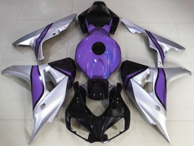 Aftermarket 2006-2007 Silver and Purple Custom Honda CBR1000RR Motorcycle Fairing