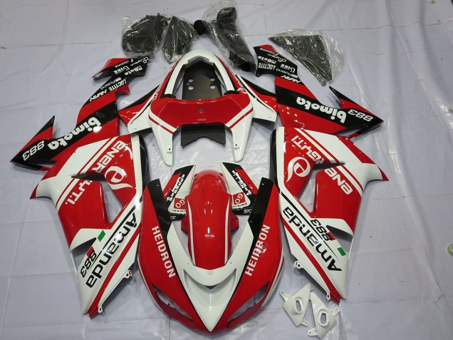 Aftermarket 2006-2007 White Red Kawasaki ZX10R Motorcycle Fairing Aftermarket 2006-2007 White Red Kawasaki ZX10R Motorcycle Fairing