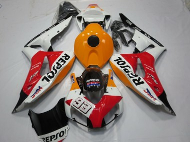Aftermarket 2006-2007 White Repsol 93 Honda CBR1000RR Motorcycle Fairing