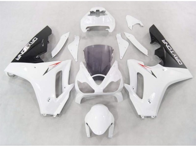 Aftermarket 2006-2008 White w Black lowers Triumph Daytona 675 Fairings