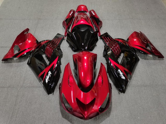 Aftermarket 2006-2011 Fire Red and Black Kawasaki ZX14R Motorcycle Fairing Aftermarket 2006-2011 Fire Red and Black Kawasaki ZX14R Motorcycle Fairing