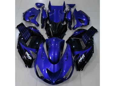 Aftermarket 2006-2011 Gloss Blue and Black Kawasaki ZX14R Motorcycle Fairing