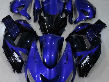 Aftermarket 2006-2011 Gloss Blue and Black Kawasaki ZX14R Motorcycle Fairing