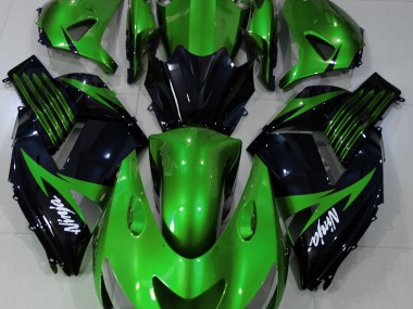 Aftermarket 2006-2011 Gloss Green and Black Kawasaki ZX14R Motorcycle Fairing