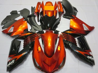 Aftermarket 2006-2011 Green Black Kawasaki ZX14R Motorcycle Fairing