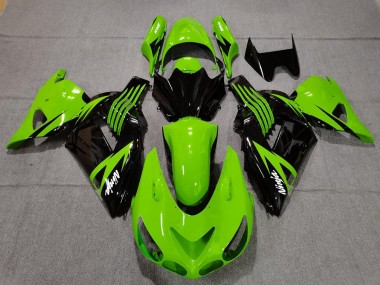 Aftermarket 2006-2011 Lime Green and Black Kawasaki ZX14R Motorcycle Fairing