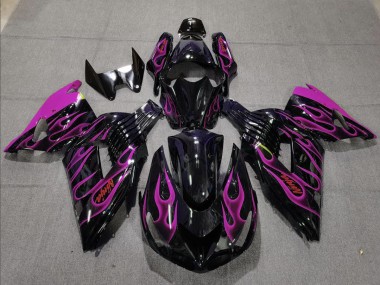 Aftermarket 2006-2011 Pink Flame Kawasaki ZX14R Motorcycle Fairing
