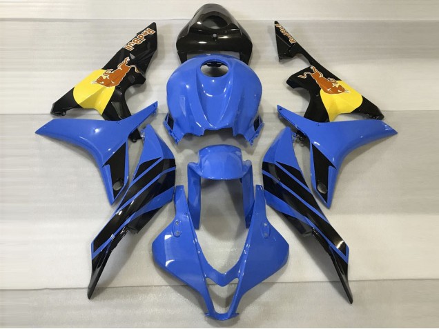 Aftermarket 2007-2008 Blue & Orange Bull Honda CBR600RR Motorcycle Fairing Aftermarket 2007-2008 Blue & Orange Bull Honda CBR600RR Motorcycle Fairing