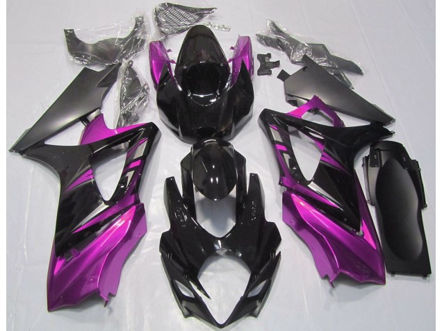 Aftermarket 2007-2008 Gloss Black and Pink Suzuki GSXR 1000 Motorcycle Fairing Aftermarket 2007-2008 Gloss Black and Pink Suzuki GSXR 1000 Motorcycle Fairing