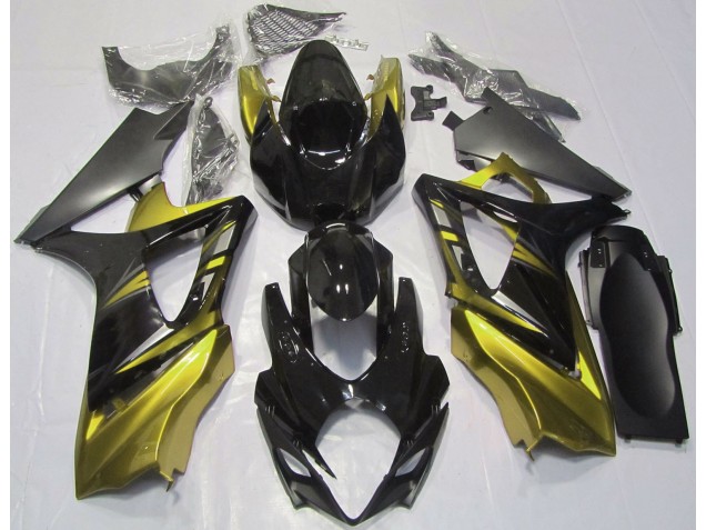 Aftermarket 2007-2008 Gloss Black and Yellow Suzuki GSXR 1000 Motorcycle Fairing Aftermarket 2007-2008 Gloss Black and Yellow Suzuki GSXR 1000 Motorcycle Fairing