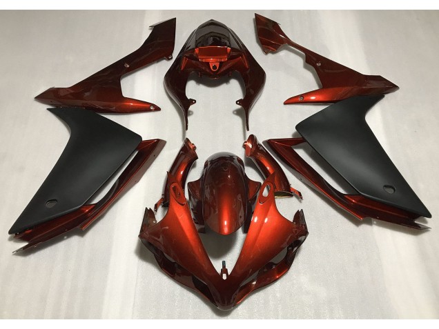 Aftermarket 2007-2008 Gloss Dark Orange & Black Yamaha R1 Motorcycle Fairing Aftermarket 2007-2008 Gloss Dark Orange & Black Yamaha R1 Motorcycle Fairing