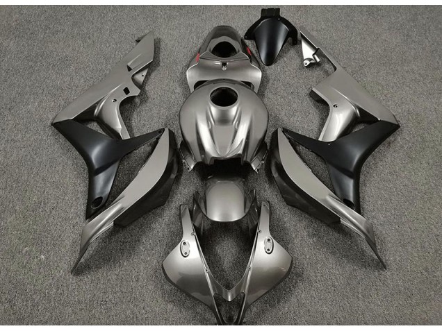 Aftermarket 2007-2008 Gloss Grey and Black Honda CBR600RR Motorcycle Fairing