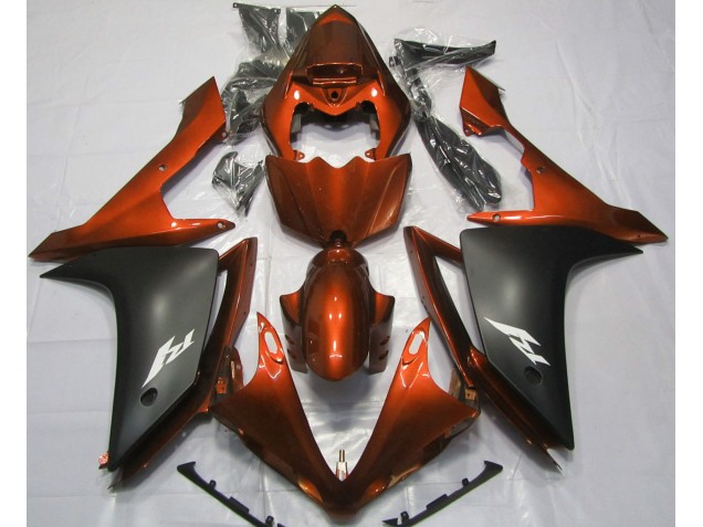 Aftermarket 2007-2008 Gloss Orange and Black Yamaha R1 Motorcycle Fairing Aftermarket 2007-2008 Gloss Orange and Black Yamaha R1 Motorcycle Fairing