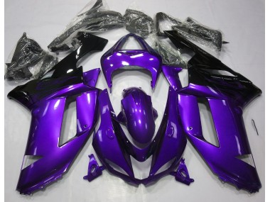 Aftermarket 2007-2008 Gloss Purple & Black Kawasaki ZX6R Motorcycle Fairing