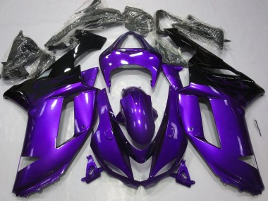 Aftermarket 2007-2008 Gloss Purple & Black Kawasaki ZX6R Motorcycle Fairing