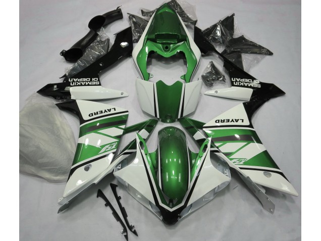 Aftermarket 2007-2008 Gloss White and Green Yamaha R1 Motorcycle Fairing Aftermarket 2007-2008 Gloss White and Green Yamaha R1 Motorcycle Fairing