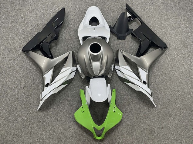 Aftermarket 2007-2008 Green White and Grey Honda CBR600RR Motorcycle Fairing Aftermarket 2007-2008 Green White and Grey Honda CBR600RR Motorcycle Fairing