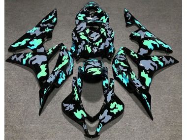Aftermarket 2007-2008 Green and Gray Camouflage Honda CBR600RR Motorcycle Fairing