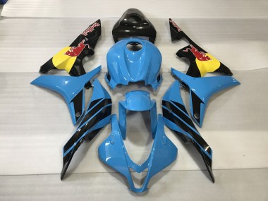 Aftermarket 2007-2008 Light Blue Red Bull Honda CBR600RR Motorcycle Fairing