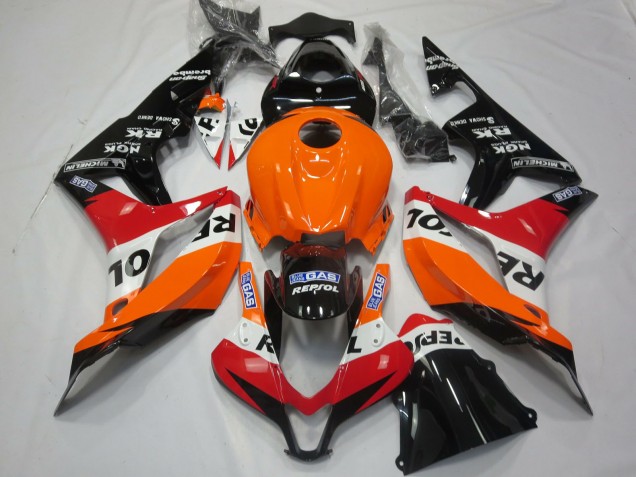 Aftermarket 2007-2008 Light Orange Repsol Honda CBR600RR Motorcycle Fairing