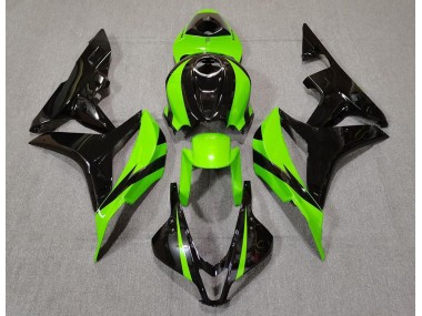 Aftermarket 2007-2008 Lime Green and Black Honda CBR600RR Motorcycle Fairing
