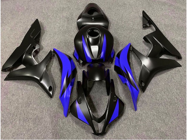 Aftermarket 2007-2008 Matte Black & Blue Design Honda CBR600RR Motorcycle Fairing Aftermarket 2007-2008 Matte Black & Blue Design Honda CBR600RR Motorcycle Fairing