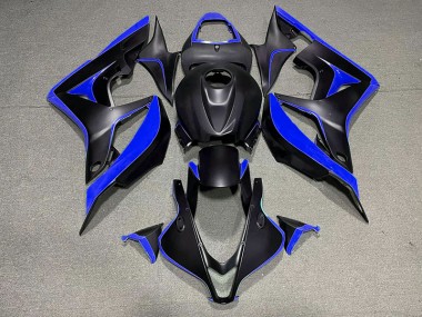 Aftermarket 2007-2008 Matte Black & Blue Honda CBR600RR Motorcycle Fairing
