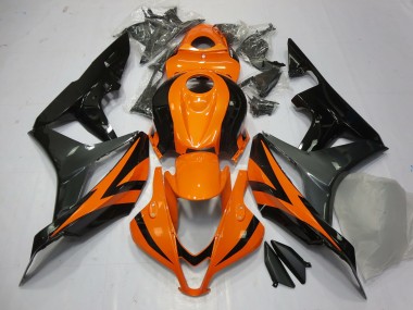 Aftermarket 2007-2008 Orange Grey and Black Honda CBR600RR Motorcycle Fairing