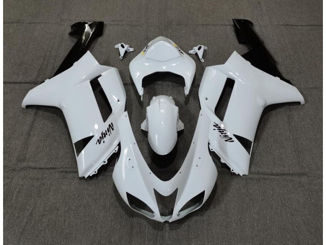 Aftermarket 2007-2008 Plain White Gloss Kawasaki ZX6R Motorcycle Fairing Aftermarket 2007-2008 Plain White Gloss Kawasaki ZX6R Motorcycle Fairing