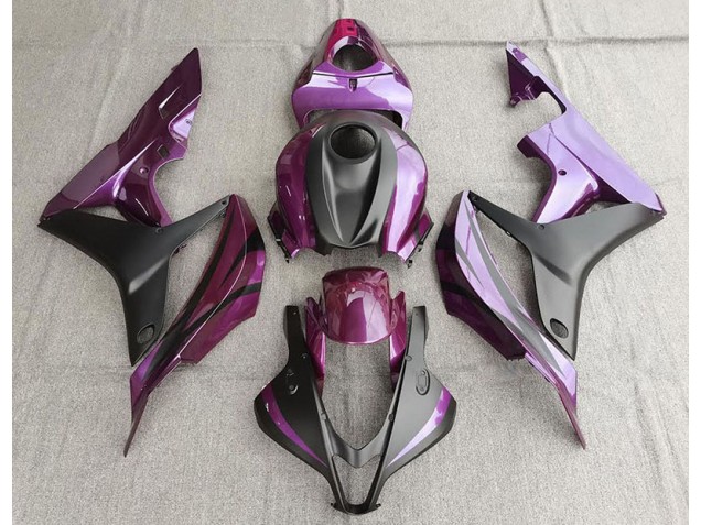 Aftermarket 2007-2008 Purple and Matte Black Honda CBR600RR Motorcycle Fairing Aftermarket 2007-2008 Purple and Matte Black Honda CBR600RR Motorcycle Fairing