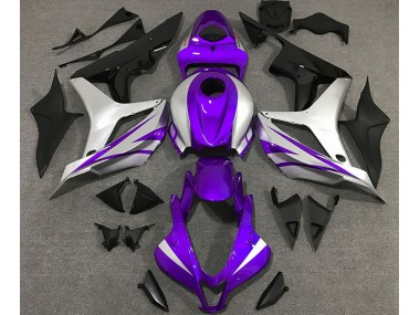 Aftermarket 2007-2008 Purple and Silver OEM Style Honda CBR600RR Motorcycle Fairing