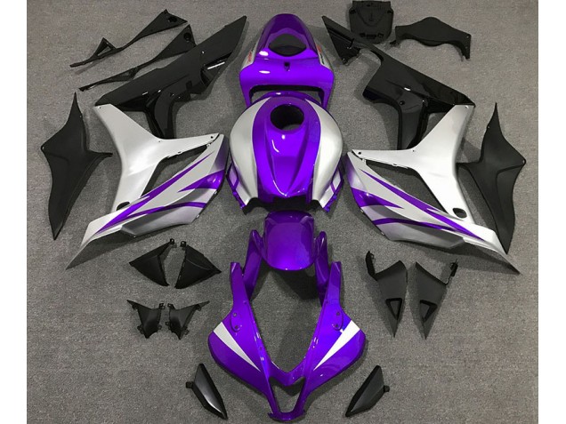 Aftermarket 2007-2008 Purple and Silver OEM Style Honda CBR600RR Motorcycle Fairing Aftermarket 2007-2008 Purple and Silver OEM Style Honda CBR600RR Motorcycle Fairing