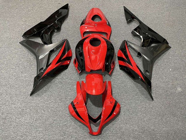 Aftermarket 2007-2008 Red OEM Style & Grey Honda CBR600RR Motorcycle Fairing Aftermarket 2007-2008 Red OEM Style & Grey Honda CBR600RR Motorcycle Fairing