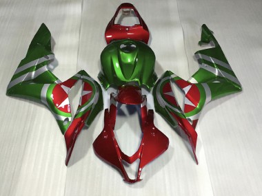 Aftermarket 2007-2008 Red and Green Captain America Honda CBR600RR Motorcycle Fairing
