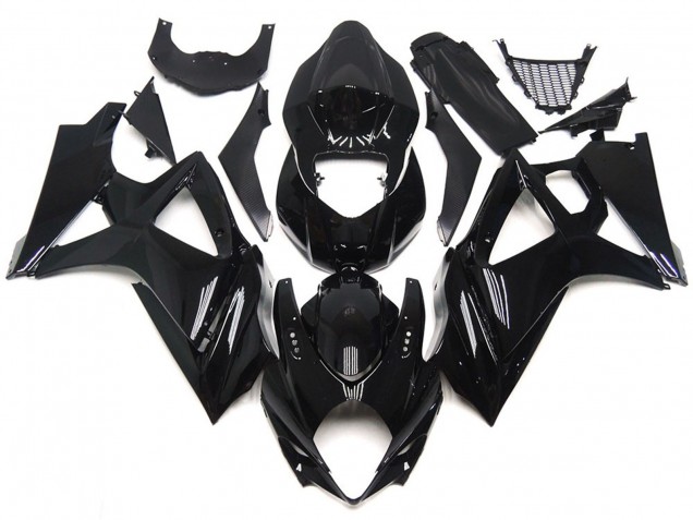 Aftermarket 2007-2008 Slick Gloss Black Style Suzuki GSXR 1000 Motorcycle Fairing